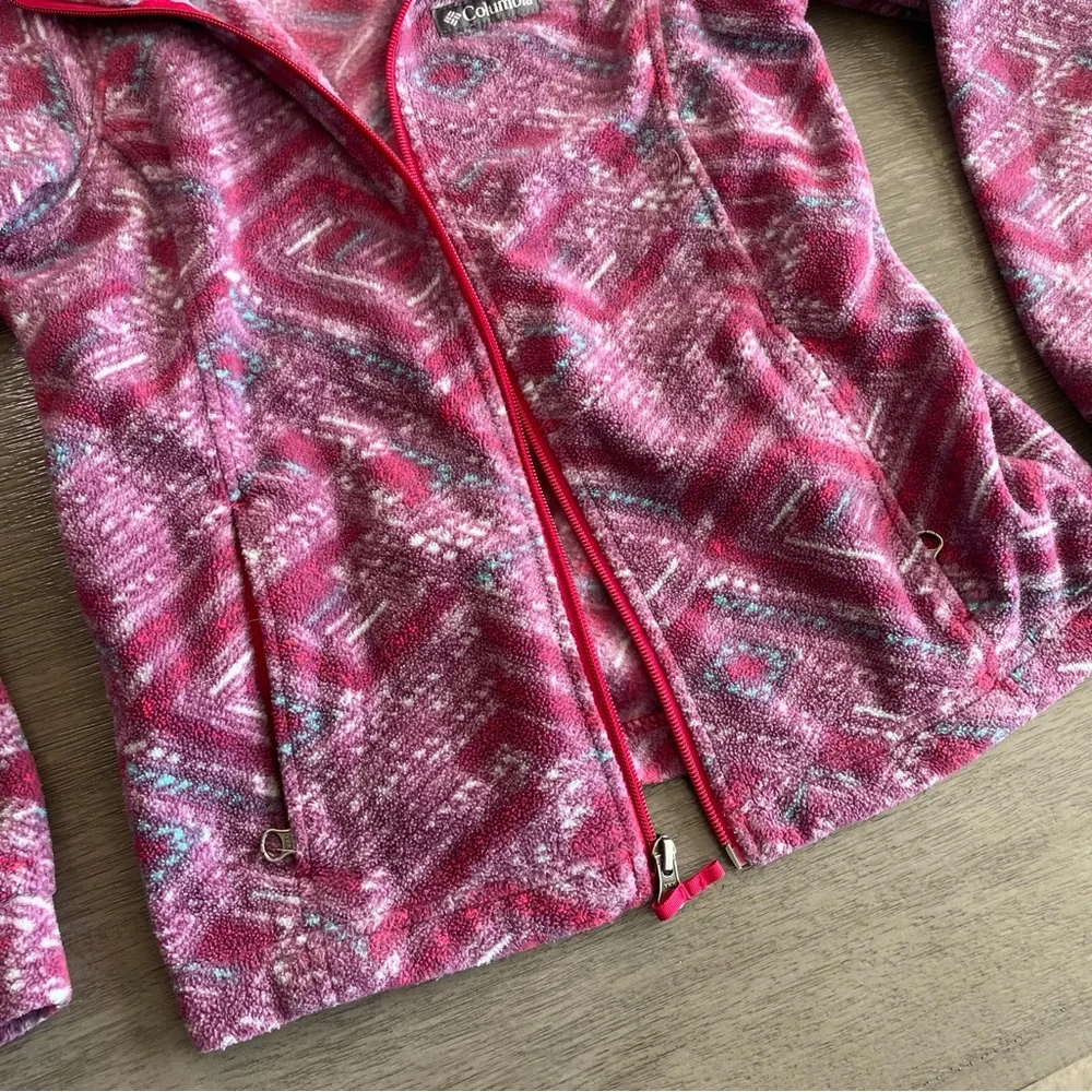 Columbia Purple Printed Soft Full Zip Jacket
